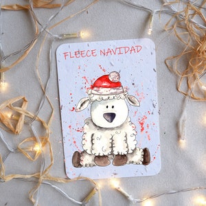 Divertenti cartoline di Natale piantabili / Cartolina di Natale con carta da seme Eco / Cartoline con buste / Cartoline divertenti A6 / Carta piantabile per gli auguri di Natale