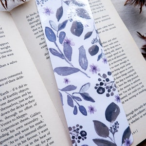 Laminated watercolor bookmark | Pastel flowers | Floral and botanical bookmarks | Stationery Grab Bag | Book Lovers Gift | Student bookmarks