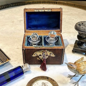 Wickham,why is your Antique Leather Scent Bottle Box in my carriage?Because Lady Caroline,Cologne & good manners turn a man into a gentleman