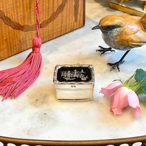 The Dowager Countess always traveled with her exquisite Antique Faux Tortoiseshell Silver Miniature Pill Box,two pugs,maid & a bottle of Gin