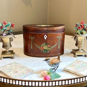 Lady Caroline shall I put the Antique George III Floral & Swag Painted Tea Caddy in your carriage?I&#39;m in my Ferrari Enzo, today she replied