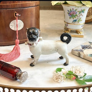 Everyone needs a Pug in their drawing room & a dishy young butler of course the elegant dowager said holding an Antique Ceramic Pug Figurine
