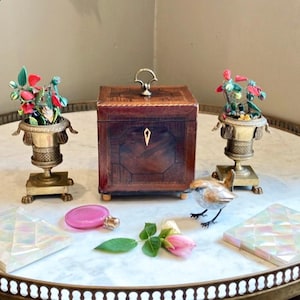 I&#39;m a marvellous housekeeper,the Countess said holding Antique George Ill Inlaid Tea Caddy,every time I leave an Aristocrat I keep his house
