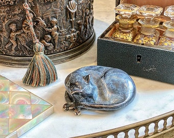 Whats New Pussycat?Wickham said handing the Countess A Solid Bronze Cat Sculpture.You sound like Tom Jones ,she said,Who’s that,he replied