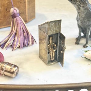 The Dowager had a wicked sense of humour & loved to amuse her friends showing them her Antique Novelty Victorian Outhouse Vesta Case
