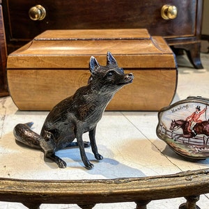 Lock up your chickens !A cheeky Charlie Fox Solid Bronze Fox  Sculpture hot cast in the UK limited edition signed & charming in everyway