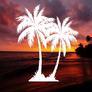 Tropical Palm Tree Scene Decal Mural - For Camper, RV, Motorhome, Or Wall