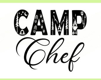 Camp Chef SVG File: Camping Digital Art (Digital Download)
