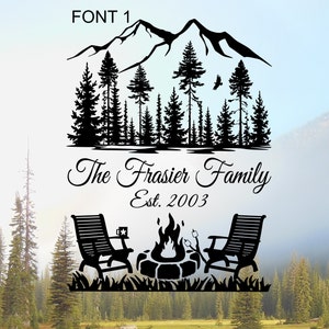 Personalized Camper Decal, RV Decal, Camper Decal, Outdoors, Campfire Decal, RV Door decal, camping gift, Custom, Nature, Unique gift