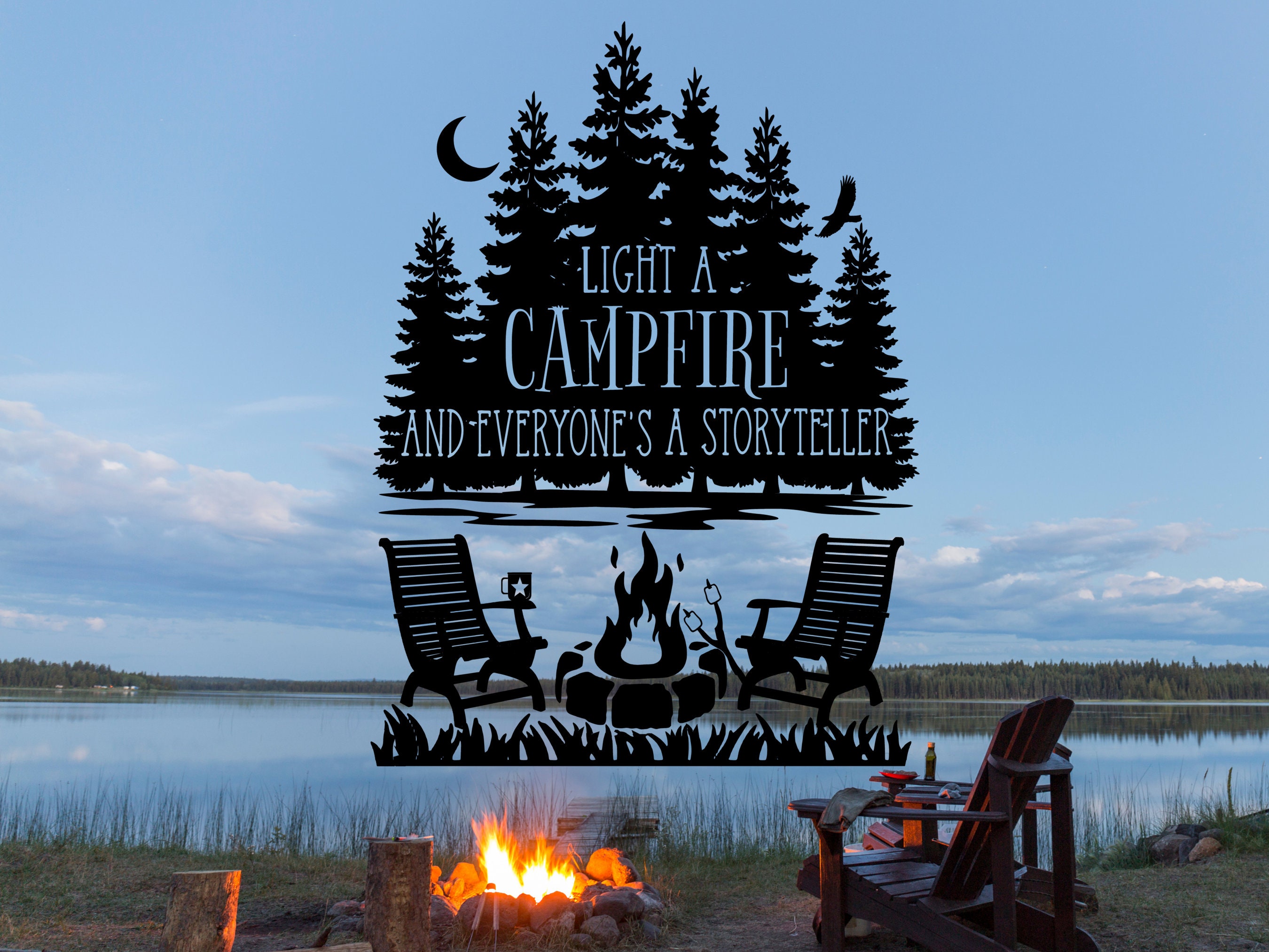Light A Campfire Decal Camping Decal RV Slideout Decal Etsy