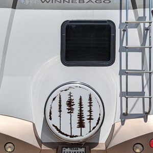 Pine Trees Decal, Forest Decal, Nature Decal, RV Decal, RV Slide-out Decal, Camper Decal, Outdoors Decal, Nature lover, Tire Cover Decal image 2