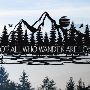 Not All Who Wander Are Lost Camper Decal, RV Decal, Camping Decal, Outdoors Decal, Mountains and Trees, camping gift, nature lover