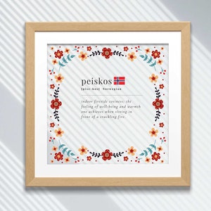 Peiskos Definition Norwegian High Resolution Instant Download files to print (2 versions), Norwegian printable, Peiskos print