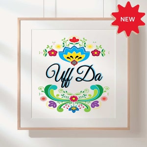 Uff da Rosemaling Norwegian Art, Norwegian shirt, Norwegian art, Norwegian gift, Norwegian decor, Norwegian Folk Art