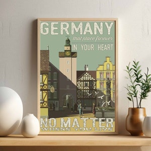 Germany Forever in your Heart Printable Art, Germany Art Decor, Germany Wall Art, Germany Poster, Germany