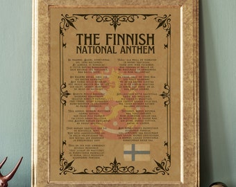 Finnish National Anthem Vintage Print (Digital Download)