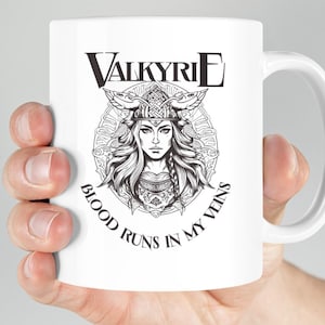 Valkyrie Blood Runs in my Veins Digital Art Print,  Valkyrie Art, Valkyrie Print, Valkyrie, Norse Wall Art, Viking Mythology Art,