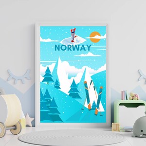 Norway Printable Art for Home Decor - Instant Download File to Print, Norway Digital Print, Norwegian Wall Decor
