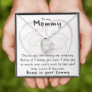 Prezent dla przyszłej mamy, DARMOWA WYSYŁKA Prezent dla przyszłej mamy - dla mojej mamy Baby Shower Dzień Matki Prezent dla ciężarnej mamy Naszyjnik na brzuszek Biżuteria