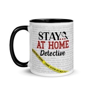 True Crime At Home Detective Gift Mug for Crime Podcast and Murder / Killer Police TV show Fan Addict - Christmas, Birthday, Halloween