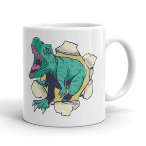 T-Rex Dinosaur Mug - Great gift for kids mug - dino lover Tyrannosaurus Rex - Raptor - Jurassic Park World Mug - Boys or Girls