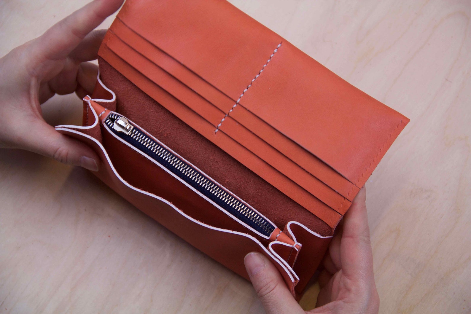 Paper Pattern Leather Wallet Etsy