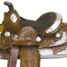 Horse Hand Painted Sunflower And Leather Print Leather Tie Down
