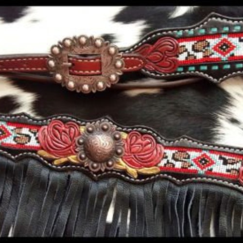 Fringe Breast Collar Headstall Horse Tack Set Horse Pink Etsy