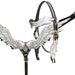 Horse - Angel wing headstall and breast collar bridle set with turquoise stone cross. Tack for your cowboy cowgirl!