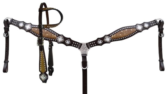 Bridle Breast Collar Headstall Tack Set Horse Klassy Cowgirl 