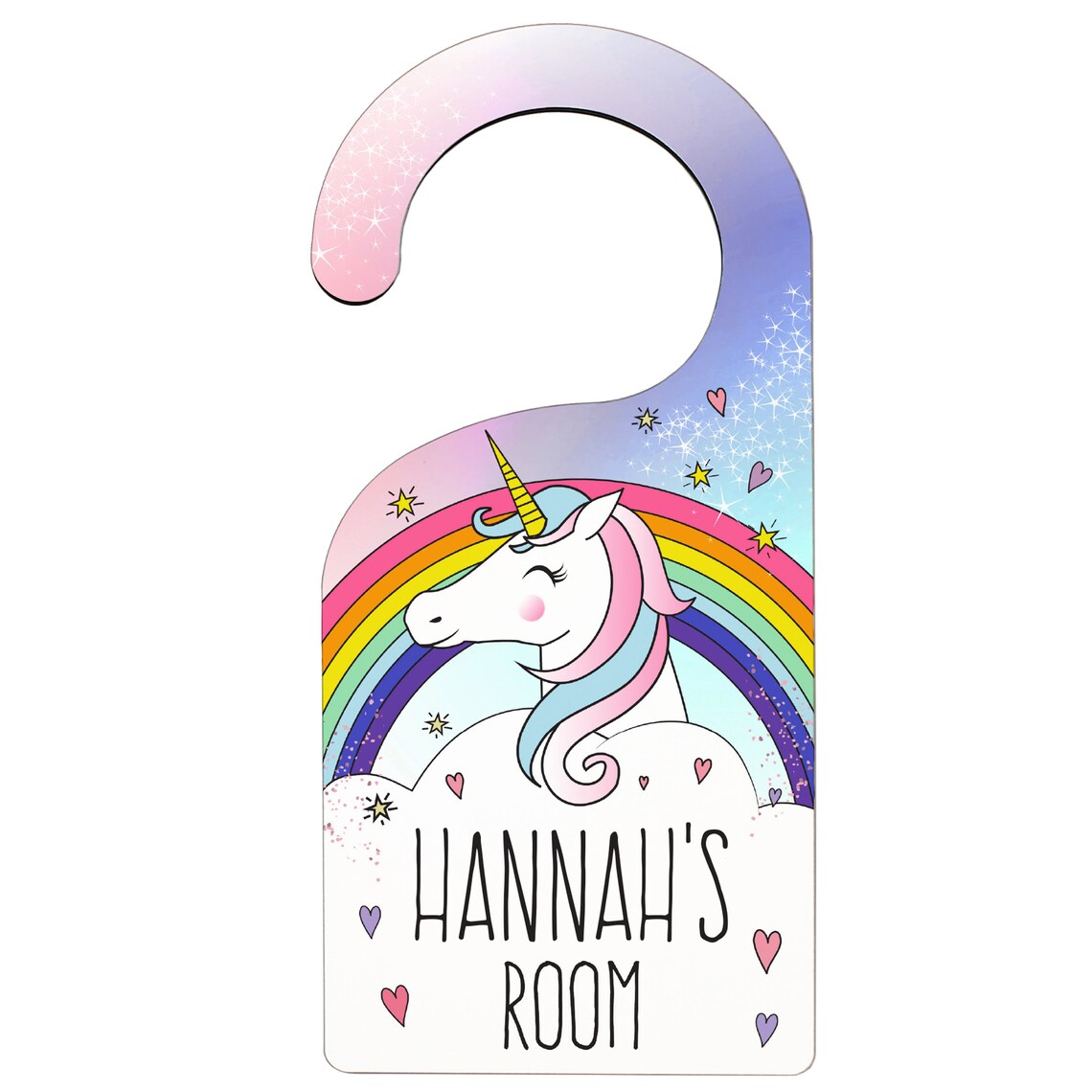 Personalised Unicorn Door Hanger Bedroom Door Hanger Ideal Etsy