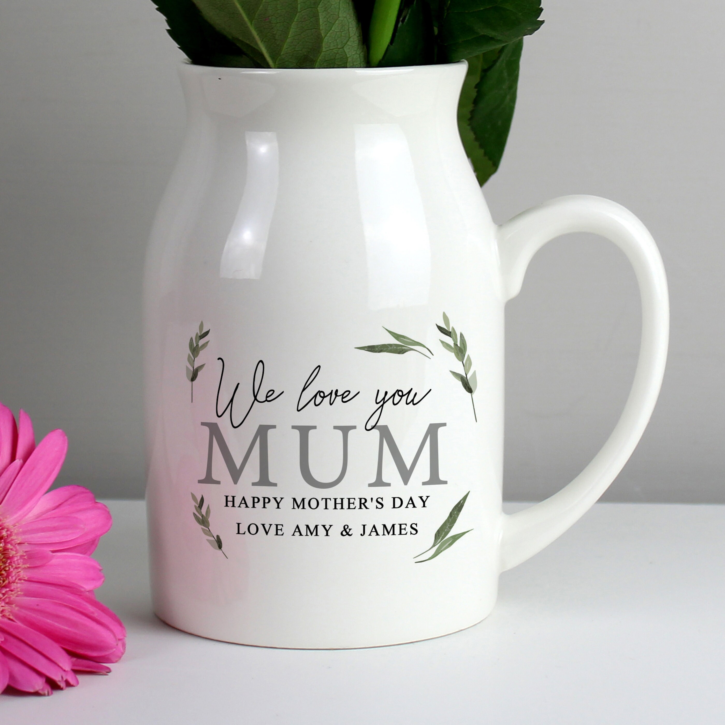 Personalised Botanical Flower Jug Vase Gift for Her Gift Etsy