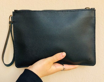 Saffiano Leder Clutch, Leder Armband Brieftasche, Leder Clutch für Mama, Braune Armband, Clutch für Männer, Sonderanfertigungen