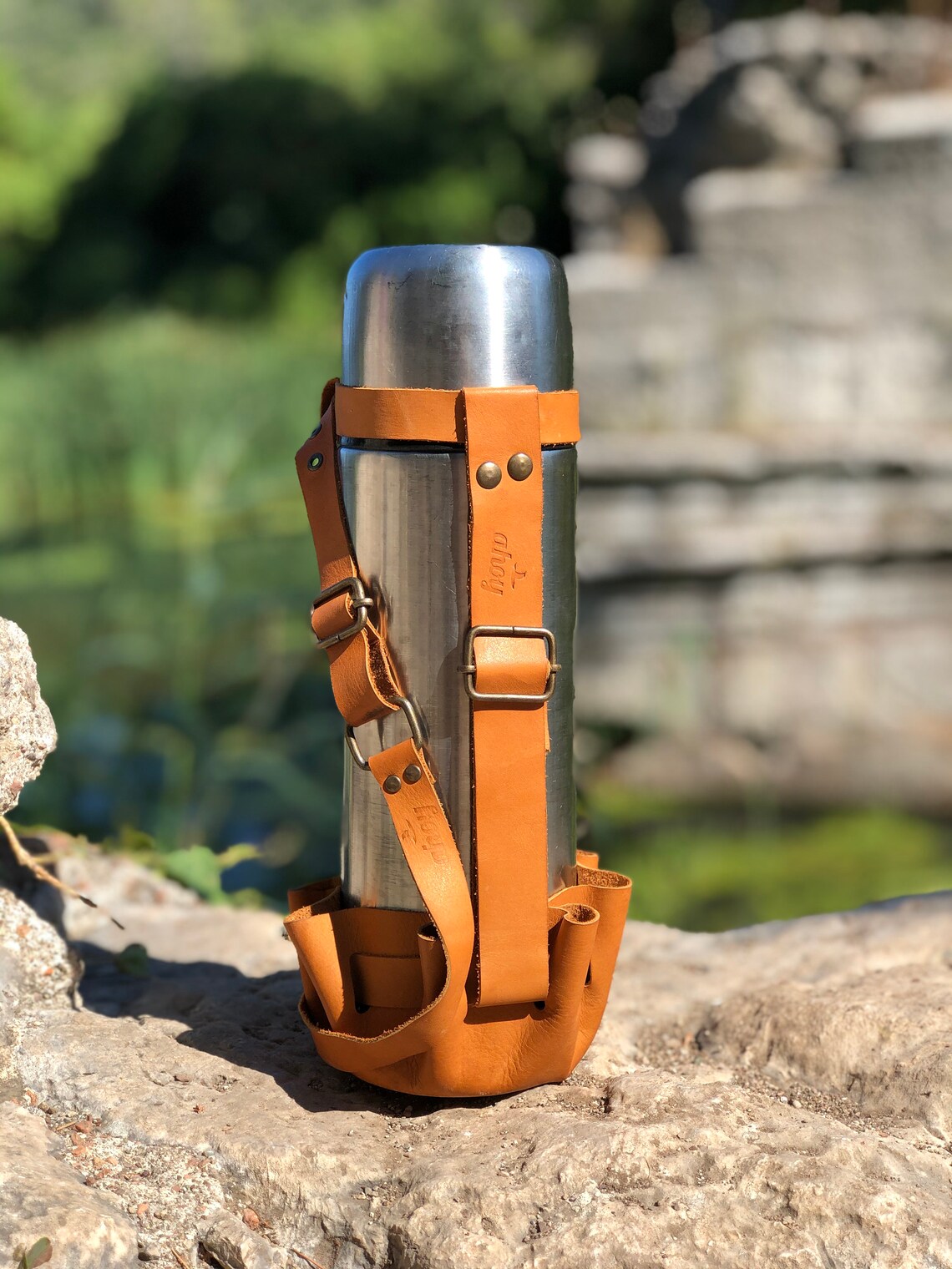 Adjustable Water Bottle Holder Thermos Flask Carry Case Etsy
