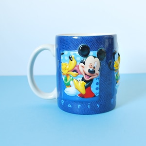 Mickey Vintage Mug and Pluto Jeans Denim - 2002