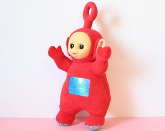 Teletubbies soft toy, red, Po, close your eyes, year 96