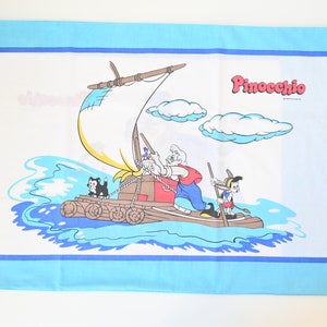 Rectangular pillowcase, vintage, Pinocchio, Disney