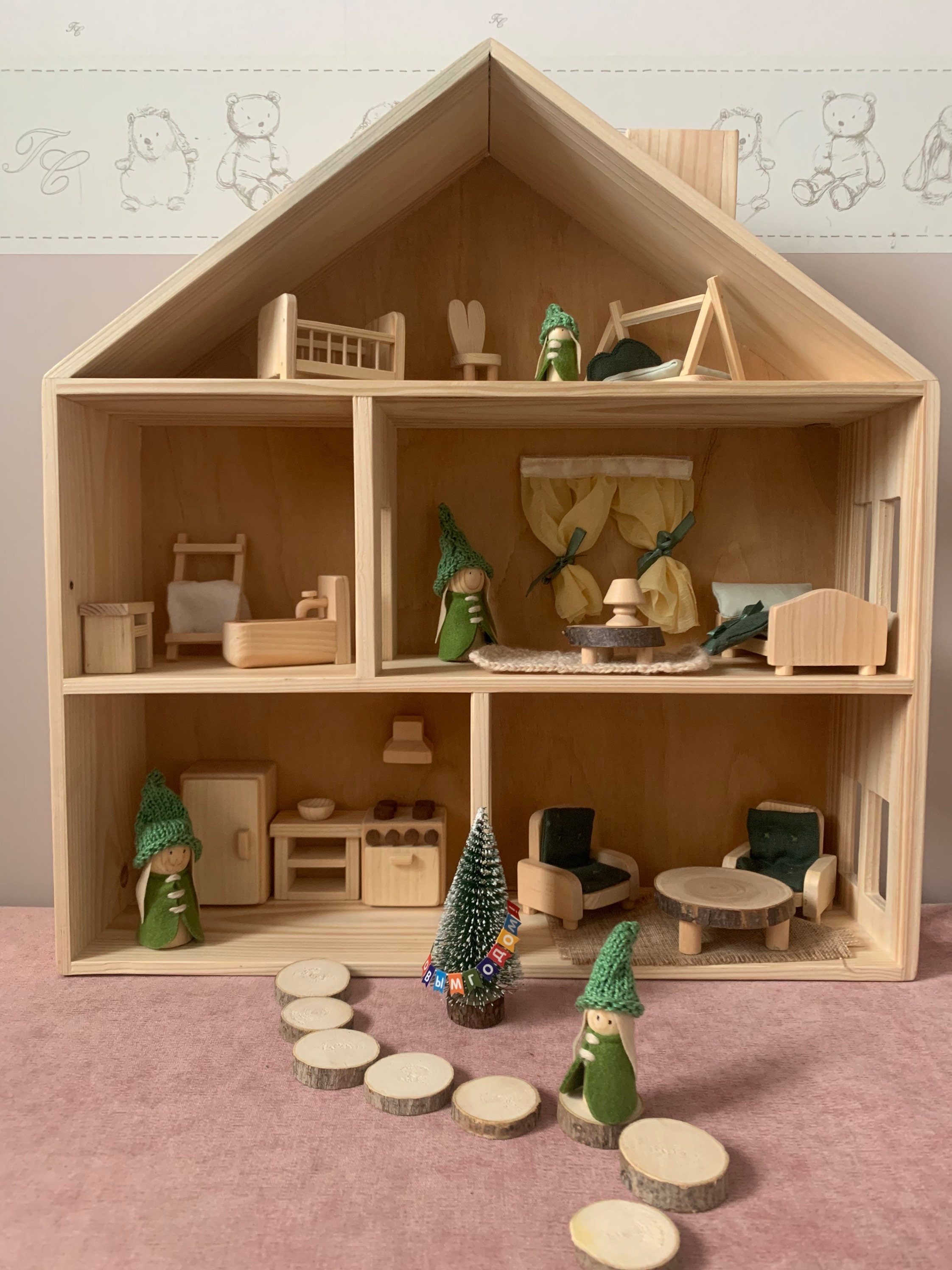 wooden doll house