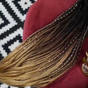 Ombre Synthetic Dreads: Black to Sahara Blonde, Natural Look
