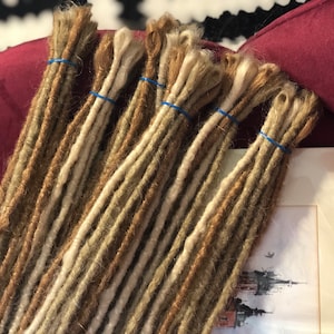 Blonde Synthetic Dreads: Sahara Blonde, Natural Look, DE or SE