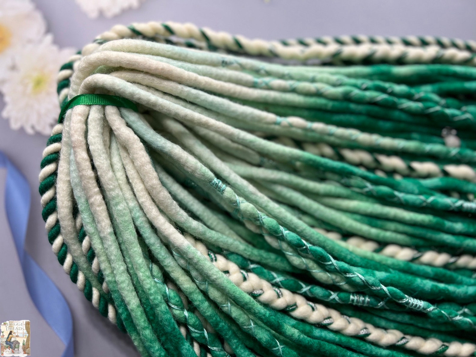 Wool Dreadlocks Twists Braids Blond, White, Green, Tie-dye, Ornament ...