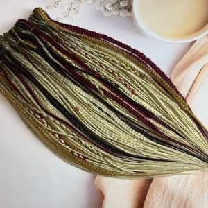 Ombre Brown to Blonde Synthetic Dreads: Boho Viking Style