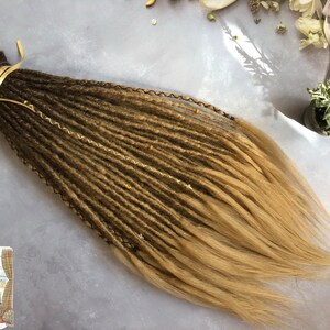 Ombre Crochet Synthetic Dreads: Brown, Blond, Boho Style