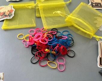Colorful Rubber Bands for Dreadlocks: 130-140 Elastic Pieces