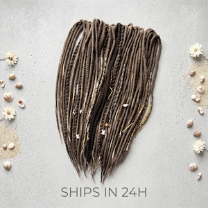 Pre Made Blonde Brown Wool Dreads Fast Shipping USA 10 SE Accent Set