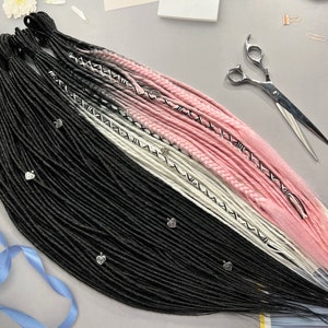 Thin Synthetic Dreadlocks: Ombre Braided Hair Extensions