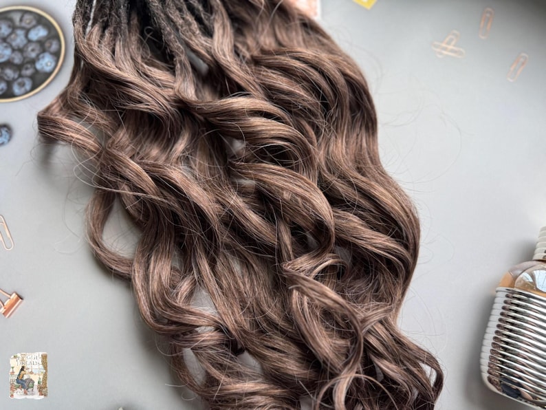 Addomg Color Extensions Dreadlock Hair Extensions: Curly Ombre Shades - Black, Brown, Pink - Etsy