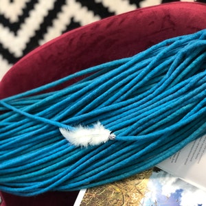 Cerulean Blue Wool Dreads: Soft Merino Dreadlocks Set