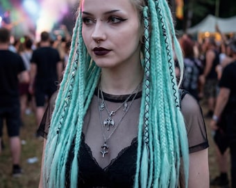 Neo Mint Dream: Trenzas y rastas boho a crochet hechas a mano en EE. UU.