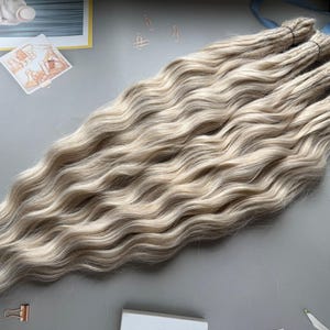 Cachos dreadlocks naturais loiros platinados gelados LGL5 loiro claro ondulado extensões de cabelo conjunto de extensões dread sintéticas de alta qualidade boho